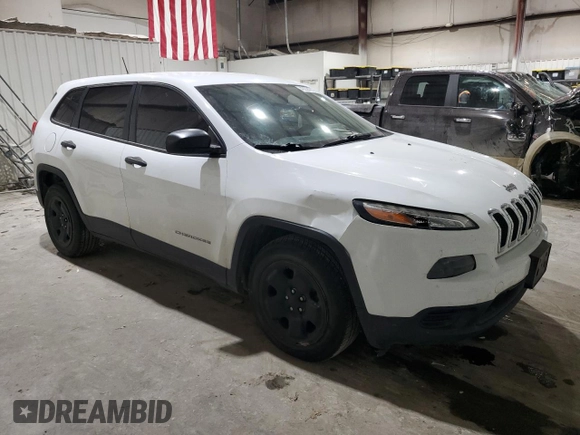 2014 Jeep Cherokee Sport with VIN 1C4PJLAB0EW320792, listed as a Copart auction lot 42204355 with 183,107 mi miles and Salvage Title. Bid and sale history available at DreamBid. Image 4.