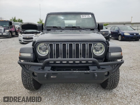 2020 Jeep Wrangler Unlimited Sahara with VIN 1C4HJXEG9LW337590, listed as a Copart auction lot 59197125 with 57,733 mi miles and Salvage title. Bid and sale history available at DreamBid. Image 5.