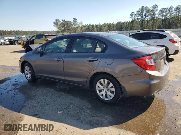 2012 Honda Civic LX with VIN 19XFB2F53CE081719, listed as a Copart auction lot 50922075 with Not Provided miles and Salvage Title. Bid and sale history available at DreamBid. Image 2.