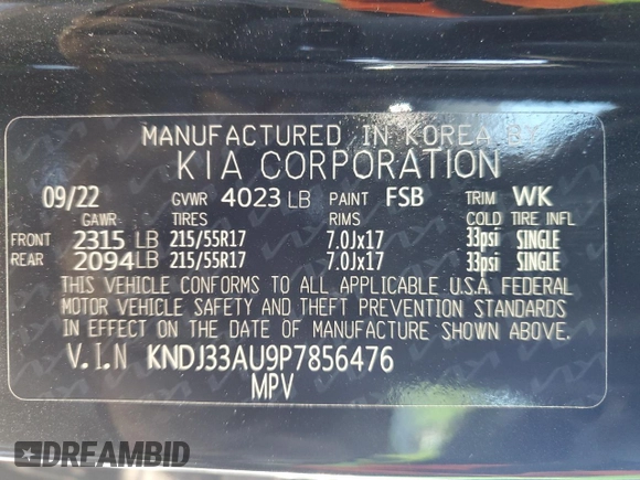 2023 Kia Soul EX with VIN KNDJ33AU9P7856476, listed as a Copart auction lot 88537265 with 36,316 mi miles and Salvage Title. Bid and sale history available at carsss.com. Image 16.
