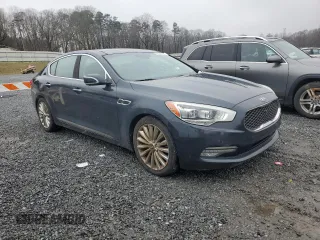 2015 Kia K900 Luxury with VIN KNALW4D49F6020752, listed as a Copart auction lot 87214904 with 94,793 mi miles and Salvage Title. Bid and sale history available at carsss.com. Image 4.