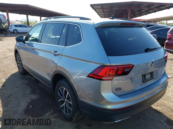 2019 Volkswagen Tiguan SE with VIN 3VV2B7AX1KM170926, listed as a IAAI auction lot 41953801 with 54,361 mi miles and . Bid and sale history available at DreamBid. Image 3.