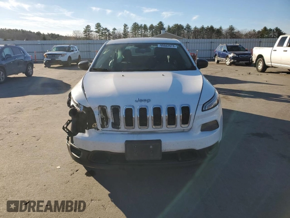 2017 Jeep Cherokee Sport with VIN 1C4PJMAS4HD234617, listed as a Copart auction lot 80662074 with 125,362 mi miles and Salvage title. Bid and sale history available at DreamBid. Image 5.