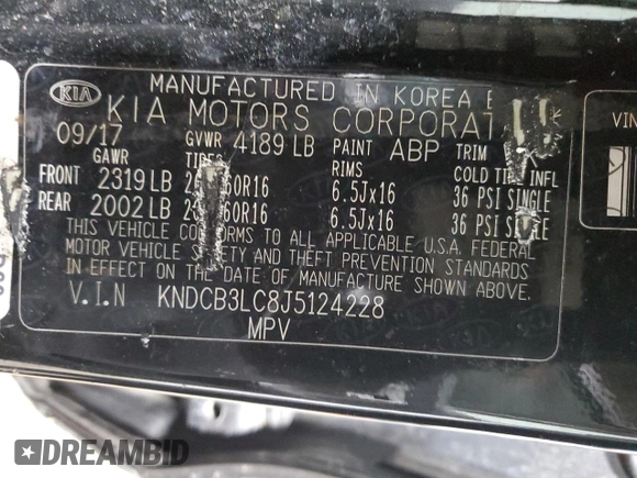 2018 Kia Niro LX with VIN KNDCB3LC8J5124228, listed as a Copart auction lot 47780205 with 107,629 mi miles and Salvage Title. Bid and sale history available at carsss.com. Image 13.