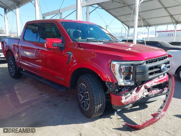 2022 Ford F-150 XL with VIN 1FTFW1EDXNFA50015, listed as a IAAI auction lot 41630903 with 37,420 mi miles. Bid and sale history available at carsss.com. Image 1.