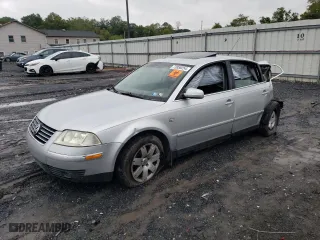 2003 Volkswagen Passat GLX with VIN WVWRH63BX3P342115, listed as a Copart auction lot 73956254 with 0 mi miles and Salvage Title. Bid and sale history available at carsss.com. Image 1.