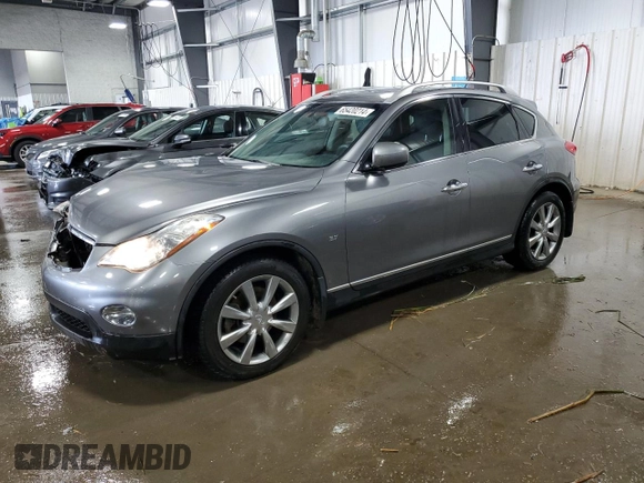 2015 Infiniti QX50 Journey with VIN JN1BJ0HR5FM771339, listed as a Copart auction lot 65420214 with 85,743 mi miles and Salvage Title. Bid and sale history available at carsss.com. Image 1.