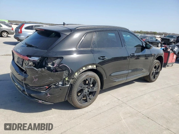 2022 Audi e-tron Premium with VIN WA1AAAGE7NB027856, listed as a Copart auction lot 49494955 with 53,947 mi miles and Salvage Title. Bid and sale history available at DreamBid. Image 3.