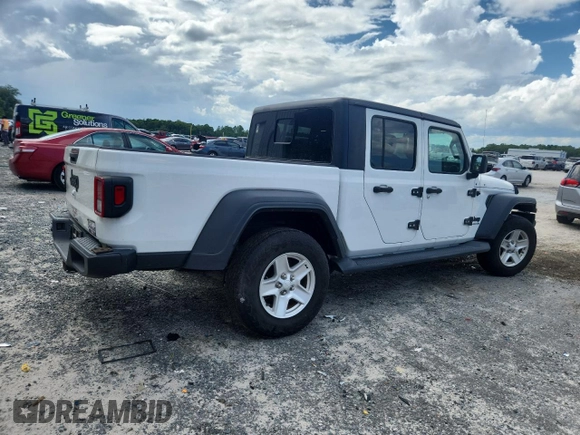 2020 Jeep Gladiator Sport S with VIN 1C6JJTAG0LL109695, listed as a Copart auction lot 63112895 with 53,491 mi miles and Non repairable. Bid and sale history available at DreamBid. Image 3.