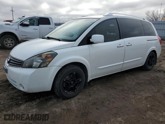 2007 Nissan Quest S with VIN 5N1BV28U17N112019, listed as a Copart auction lot 79575654 with 173,472 mi miles and Clean Title. Bid and sale history available at carsss.com. Image 1.