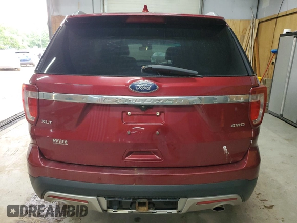 2017 Ford Explorer XLT with VIN 1FM5K8D82HGA43137, listed as a Copart auction lot 61988865 with 111,807 mi miles and Non repairable. Bid and sale history available at DreamBid. Image 6.