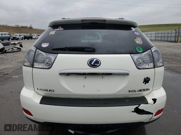 2008 Lexus RX 400h with VIN JTJHW31U382857124, listed as a Copart auction lot 54264275 with 241,588 mi miles and Salvage Title. Bid and sale history available at DreamBid. Image 6.