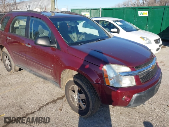 2009 Chevrolet Equinox LS with VIN 2CNDL13F496255071, listed as a IAAI auction lot 41536907 with 165,021 mi miles. Bid and sale history available at carsss.com. Image 1.