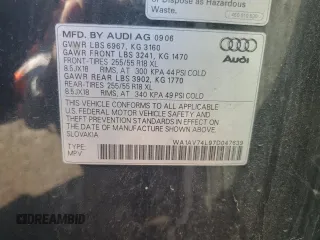 2007 Audi Q7 with VIN WA1AV74L97D047639, listed as a Copart auction lot 77156114 with 143,789 mi miles and Clean Title. Bid and sale history available at carsss.com. Image 13.