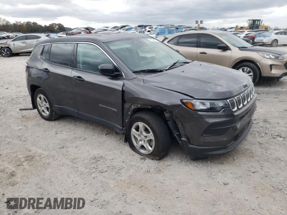 2022 Jeep Compass Sport with VIN 3C4NJCAB3NT103282, listed as a Copart auction lot 79294214 with 37,925 mi miles and Salvage Title. Bid and sale history available at carsss.com. Image 4.