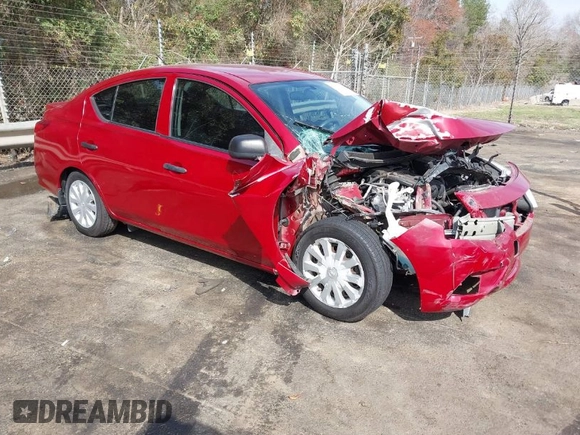 2015 Nissan Versa SV with VIN 3N1CN7AP1FL859969, listed as a IAAI auction lot 41830160 with 74,543 mi miles. Bid and sale history available at carsss.com. Image 1.