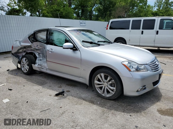2008 Infiniti M with VIN JNKAY01F98M656586, listed as a Copart auction lot 62480865 with Not provided miles and Salvage title. Bid and sale history available at DreamBid. Image 4.