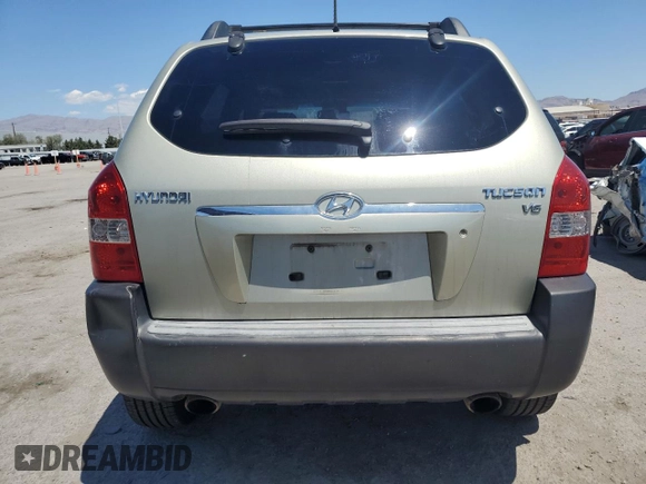 2006 Hyundai Tucson GLS with VIN KM8JN12DX6U375256, listed as a Copart auction lot 58896804 with 134,037 mi miles and Salvage Title. Bid and sale history available at carsss.com. Image 6.