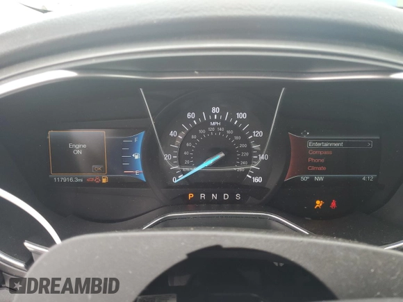 2016 Ford Fusion Titanium with VIN 3FA6P0K91GR149132, listed as a Copart auction lot 58351585 with 117,916 mi miles and Salvage title. Bid and sale history available at DreamBid. Image 9.