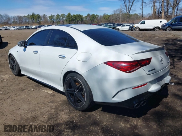 2021 Mercedes-Benz CLA 45 AMG with VIN W1K5J5DB2MN197909, listed as a IAAI auction lot 41889627 with 41,181 mi miles and . Bid and sale history available at DreamBid. Image 3.