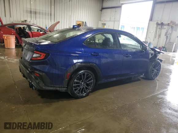 2023 Subaru WRX Premium with VIN JF1VBAF69P9820106, listed as a Copart auction lot 58818465 with 23,716 mi miles and Salvage title. Bid and sale history available at DreamBid. Image 3.