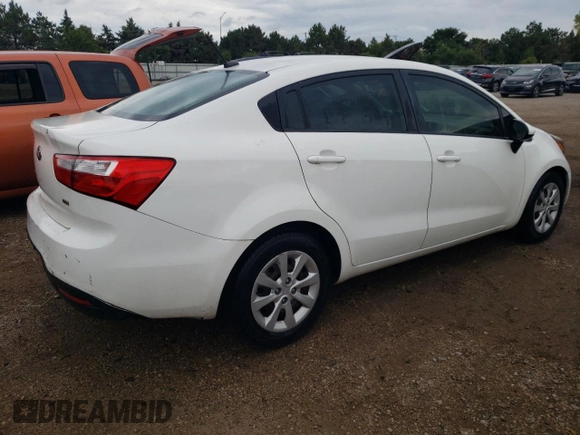 2013 Kia Rio LX with VIN KNADM4A39D6291023, listed as a Copart auction lot 69408964 with 98,709 mi miles and Salvage Title. Bid and sale history available at carsss.com. Image 3.