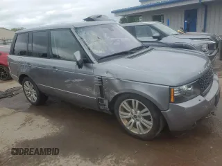 2012 Land Rover Range Rover HSE Lux with VIN SALMF1D44CA384472, listed as a Copart auction lot 60802735 with 130,960 mi miles and Salvage title. Bid and sale history available at DreamBid. Image 4.