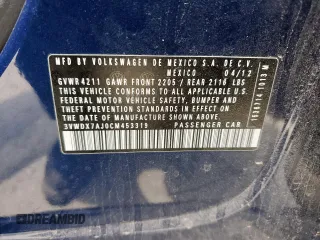 2012 Volkswagen Jetta SE с VIN 3VWDX7AJ0CM453319, выставлен на аукционе Copart как лот 57071625 с пробегом 93 355 миль миль и Списание • Salvage title. История ставок и продаж доступна на DreamBid. Изображение 12.
