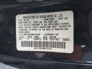 2008 Infiniti G37 Coupe Journey with VIN JNKCV64EX8M129180, listed as a IAAI auction lot 41413793 with Not Provided miles. Bid and sale history available at carsss.com. Image 9.