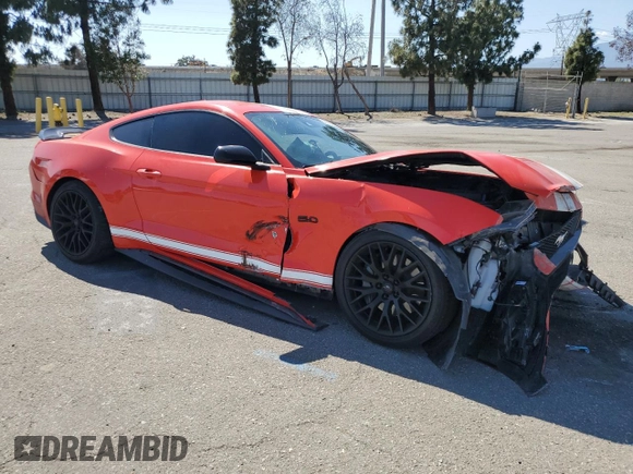 2022 Ford Mustang GT with VIN 1FA6P8CF3N5110299, listed as a Copart auction lot 56389905 with 34,342 mi miles and Salvage title. Bid and sale history available at DreamBid. Image 4.