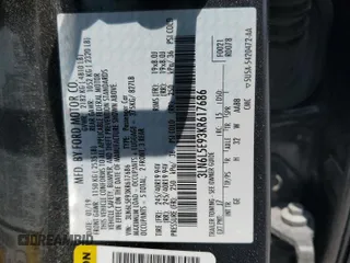 2019 Lincoln MKZ Reserve II with VIN 3LN6L5E93KR617686, listed as a Copart auction lot 59382415 with 53,562 mi miles and Salvage title. Bid and sale history available at DreamBid. Image 12.