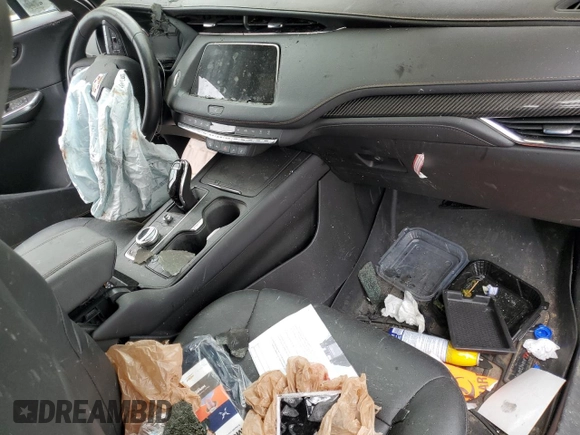 2023 Cadillac XT4 AWD Sport with VIN 1GYFZFR43PF105500, listed as a Copart auction lot 58658394 with 0 mi miles and Salvage Title. Bid and sale history available at carsss.com. Image 8.