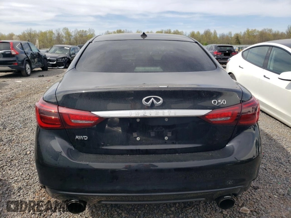 2019 Infiniti Q50 Luxe z VIN JN1EV7AR9KM555279, wystawiony jako Copart lot #53832605 z przebiegiem 96 415 mil mil oraz Szkoda całkowita • Salvage title. Historia ofert i sprzedaży dostępna na DreamBid. Obrazek 6.