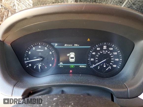 2019 Genesis G80 Sport with VIN KMHGN4JB6KU289917, listed as a Copart auction lot 75815714 with 45,346 mi miles and Salvage Title. Bid and sale history available at DreamBid. Image 9.
