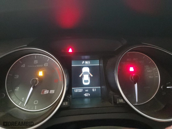 2013 Audi S5 Premium Plus with VIN WAUGGAFR2DA017479, listed as a Copart auction lot 54234015 with 137,237 mi miles and Salvage Title. Bid and sale history available at carsss.com. Image 9.