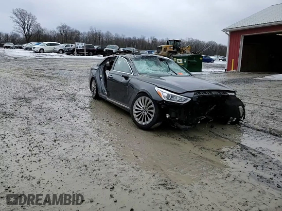 2019 Genesis G90 Premium with VIN KMTF34JA9KU056726, listed as a Copart auction lot 47019805 with Not Provided miles and Salvage Title. Bid and sale history available at DreamBid. Image 11.