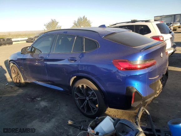 2023 BMW X4 M with VIN 5YM23EC08P9P65351, listed as a Copart auction lot 77847174 with 16,197 mi miles and Salvage Title. Bid and sale history available at carsss.com. Image 2.
