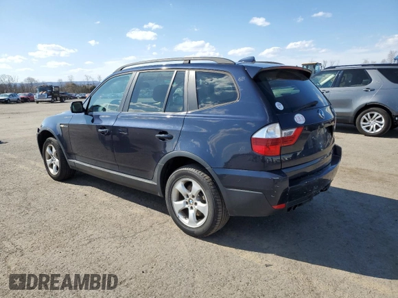2007 BMW X3 3.0si with VIN WBXPC93417WF06801, listed as a Copart auction lot 50494215 with 160,283 mi miles and Salvage Title. Bid and sale history available at carsss.com. Image 2.
