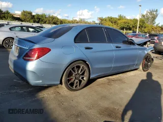 2018 Mercedes-Benz C 43 AMG with VIN 55SWF6EB5JU251989, listed as a Copart auction lot 44369745 with 94,389 mi miles and Salvage Title. Bid and sale history available at carsss.com. Image 3.