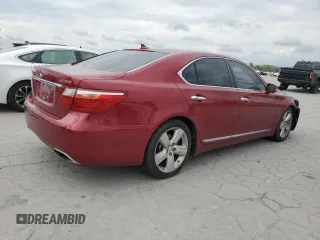 2010 Lexus LS 460 with VIN JTHBL5EF9A5096918, listed as a Copart auction lot 52979705 with 111,693 mi miles and Salvage title. Bid and sale history available at DreamBid. Image 3.