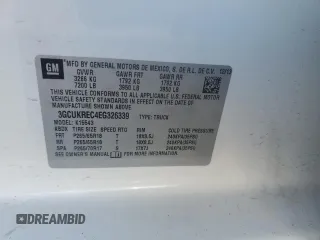2014 Chevrolet Silverado 1500 LT with VIN 3GCUKREC4EG326339, listed as a Copart auction lot 46439135 with 177,194 mi miles and Salvage Title. Bid and sale history available at DreamBid. Image 12.