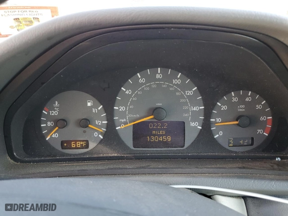 2003 Mercedes-Benz CLK-Class 4.3L with VIN WDBLK70G13T133977, listed as a Copart auction lot 52279065 with 130,459 mi miles and Salvage Title. Bid and sale history available at carsss.com. Image 9.