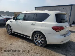 2012 Infiniti QX56 7-passenger with VIN JN8AZ2NF3C9517252, listed as a Copart auction lot 58743455 with 136,627 mi miles and Clean title. Bid and sale history available at DreamBid. Image 2.