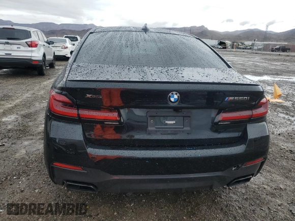 2022 BMW 5 Series M550i xDrive with VIN WBA13BK02NCH84353, listed as a Copart auction lot 46836204 with Not provided miles and Salvage title. Bid and sale history available at DreamBid. Image 6.