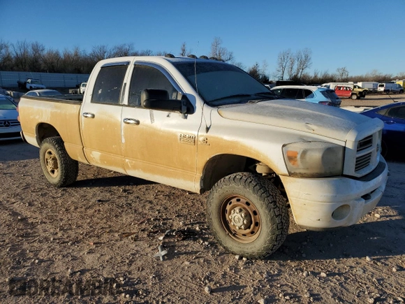 2007 Dodge Ram 2500 SLT with VIN 3D7KS28A17G796037, listed as a Copart auction lot 42055675 with 0 mi miles and Salvage Title. Bid and sale history available at carsss.com. Image 4.