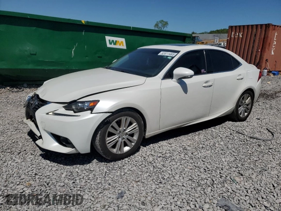 2015 Lexus IS 250 with VIN JTHBF1D20F5050254, listed as a Copart auction lot 52411465 with 158,623 mi miles and Salvage Title. Bid and sale history available at carsss.com. Image 1.