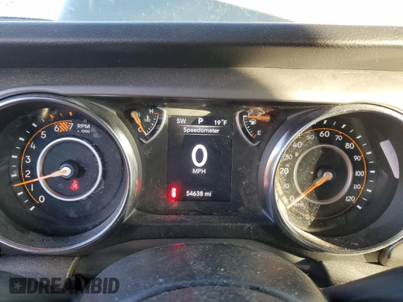 2022 Jeep Wrangler Unlimited Willys Sport with VIN 1C4HJXDN6NW142016, listed as a Copart auction lot 41885135 with 54,638 mi miles and Salvage Title. Bid and sale history available at DreamBid. Image 9.