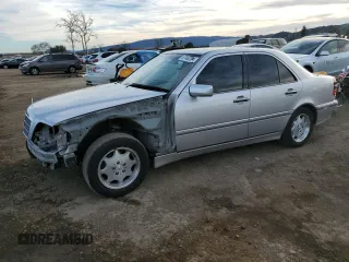 2000 Mercedes-Benz C 230 Kompressor with VIN WDBHA24GXYA802790, listed as a Copart auction lot 87460324 with 156,593 mi miles and Salvage Title. Bid and sale history available at carsss.com. Image 1.