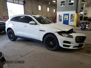 2018 Jaguar F-Pace 35t Prestige with VIN SADCK2EV7JA252724, listed as a Copart auction lot 71237194 with 50,582 mi miles and Salvage title. Bid and sale history available at DreamBid. Image 4.