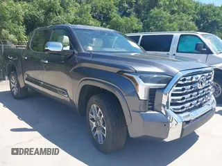 2024 Toyota Tundra 1794 Edition with VIN 5TFMA5DBXRX142402, listed as a IAAI auction lot 42619668 with 17,523 mi miles and . Bid and sale history available at DreamBid. Image 1.